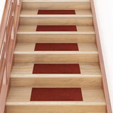 Vidaxl trapmatten zelfklevend 30 stuks 60x25 cm bordeaux rood rechthoekig