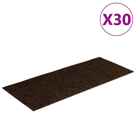 Vidaxl trapmatten zelfklevend 30 stuks 60x25 cm bruin rechthoekig