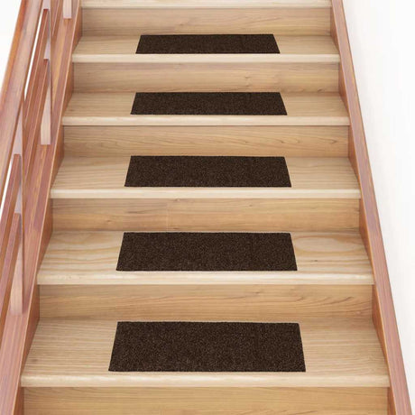 Vidaxl trapmatten zelfklevend 30 stuks 60x25 cm bruin rechthoekig