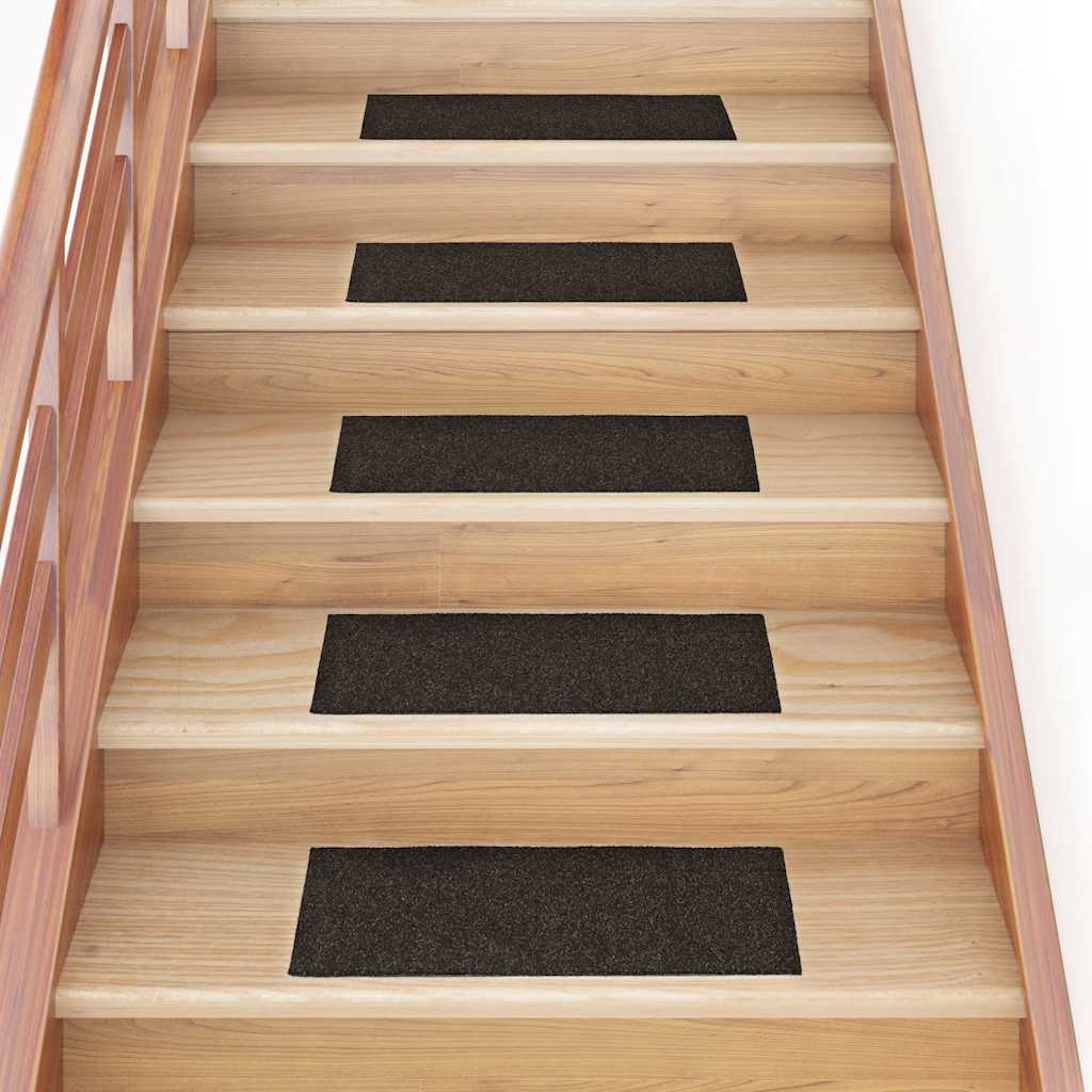 Vidaxl trapmatten zelfklevend 30 stuks 60x25 cm donkerbruin rechthoekig