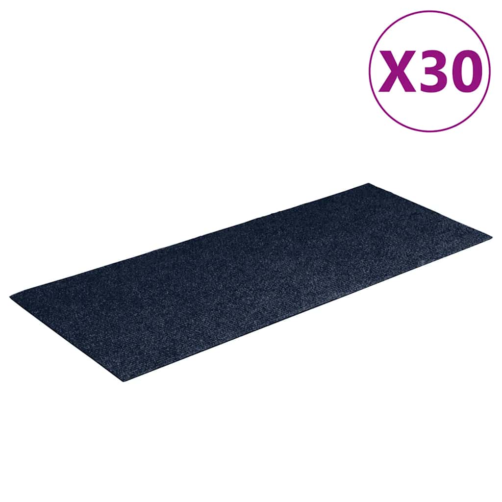 Vidaxl trapmatten zelfklevend 30 stuks 60x25 cm marineblauw rechthoekig
