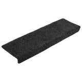 Vidaxl trapmatten zelfklevend 20 stuks 65x21x4 cm grijs rechthoekige rand