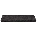 Vidaxl trapmatten zelfklevend 20 stuks 65x21x4 cm zwart rechthoekige rand