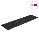 Vidaxl trapmatten zelfklevend 30 stuks 76x20 cm grijs rechthoekig