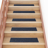 Vidaxl trapmatten zelfklevend 30 stuks 76x20 cm grijs blauw rechthoekig