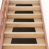Vidaxl trapmatten zelfklevend 30 stuks 76x20 cm bruin rechthoekig