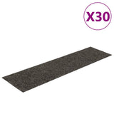 Vidaxl trapmatten zelfklevend 30 stuks 76x20 cm antraciet rechthoekig