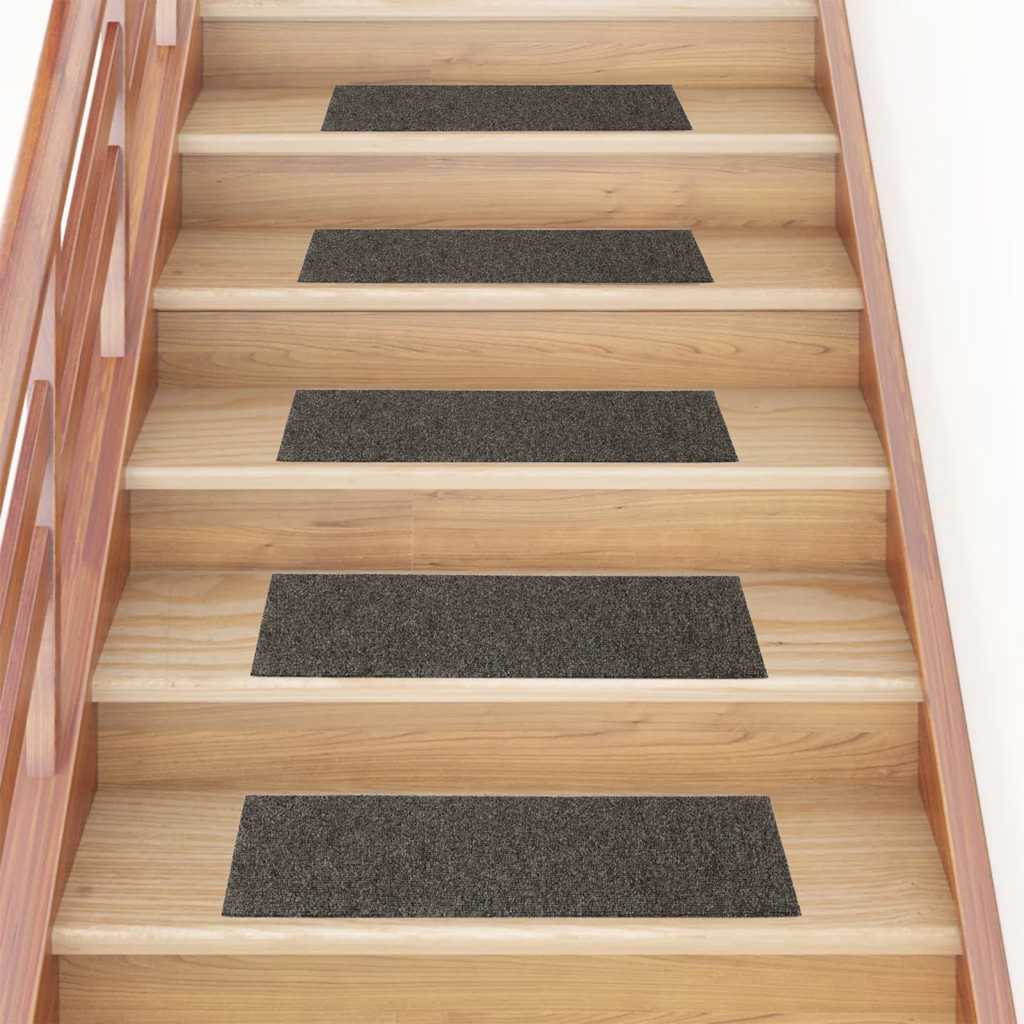 Vidaxl trapmatten zelfklevend 30 stuks 76x20 cm antraciet rechthoekig