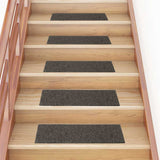 Vidaxl trapmatten zelfklevend 30 stuks 76x20 cm antraciet rechthoekig