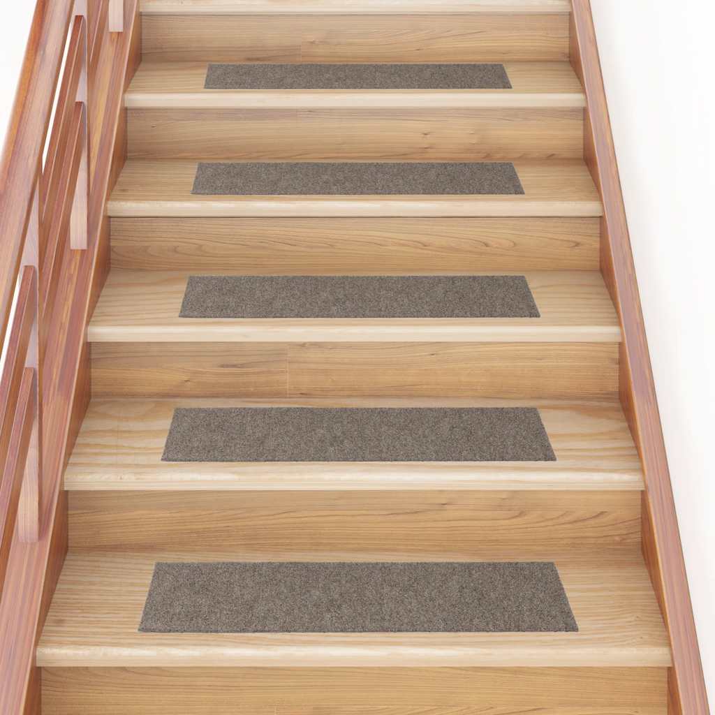 Vidaxl trapmatten zelfklevend 30 stuks 76x20 cm beige rechthoekig