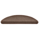 Vidaxl trapmatten 30 st 56x17x3 cm koffiebruin halfrond