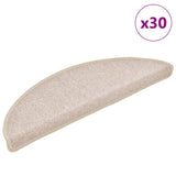 Vidaxl trapmatten 30 st 56x17x3 cm taupe halfrond