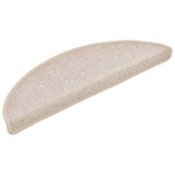 Vidaxl trapmatten 30 st 56x17x3 cm taupe halfrond