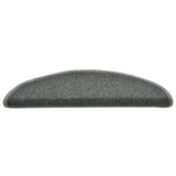 Vidaxl trapmatten 30 st 56x17x3 cm donkergroen halfrond