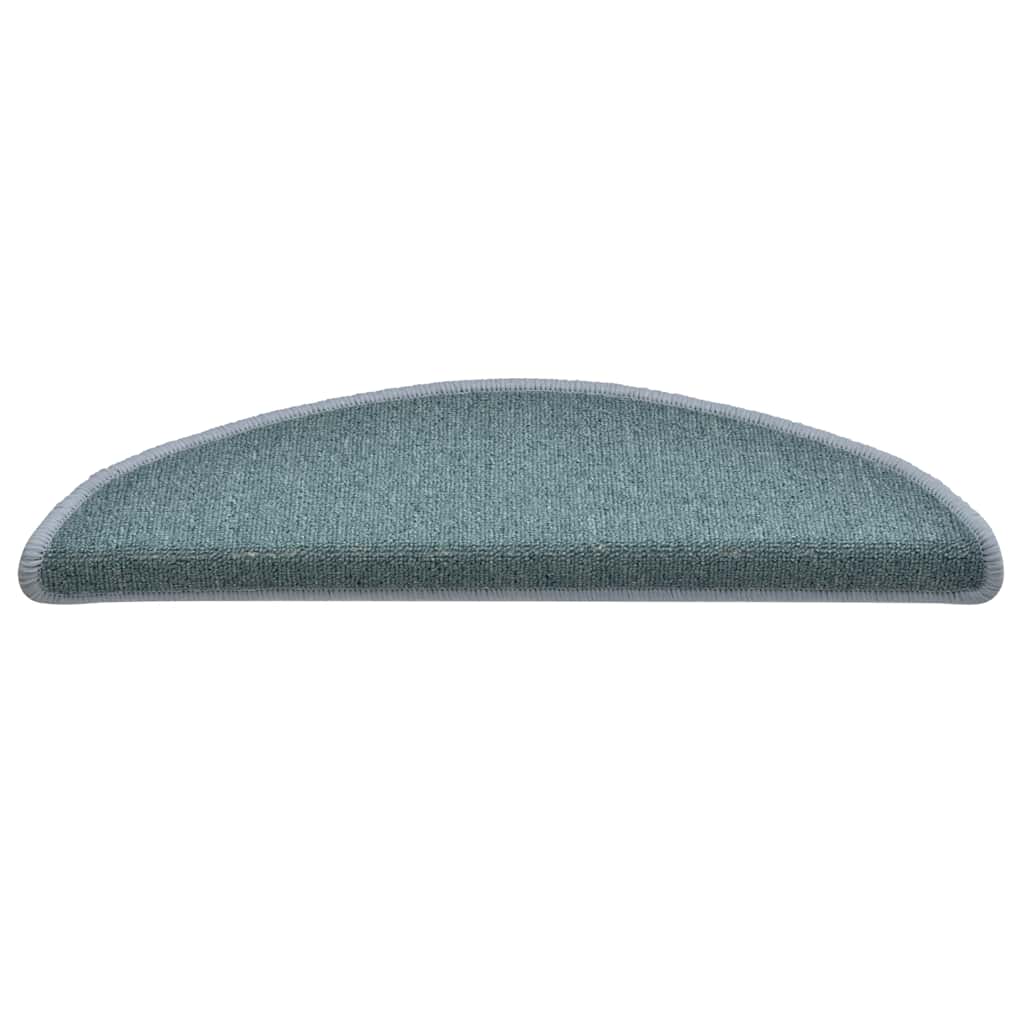 Vidaxl trapmatten 30 st 56x17x3 cm zeeblauw halfrond