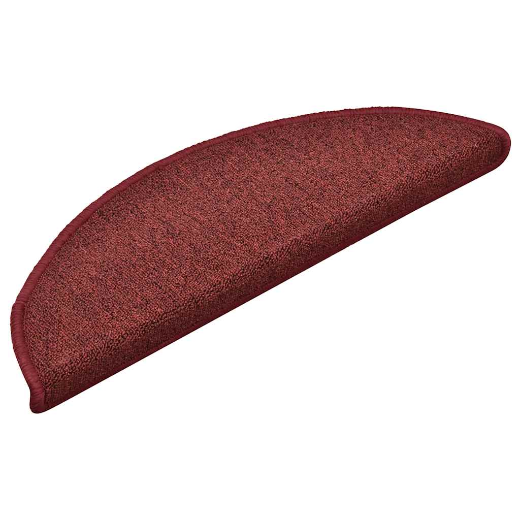 Vidaxl trapmatten 30 st 56x17x3 cm bordeaux halfrond