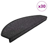 Vidaxl trapmatten 30 stuks 65x24x4 cm antraciet halfrond groot