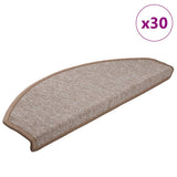 Vidaxl trapmatten 30 st 65x24x4 cm lichtbruin halfrond groot
