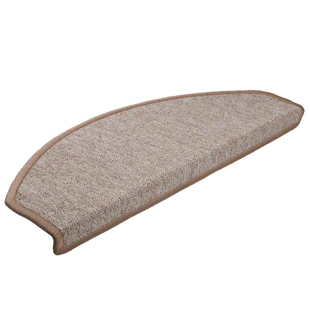 Vidaxl trapmatten 30 st 65x24x4 cm lichtbruin halfrond groot