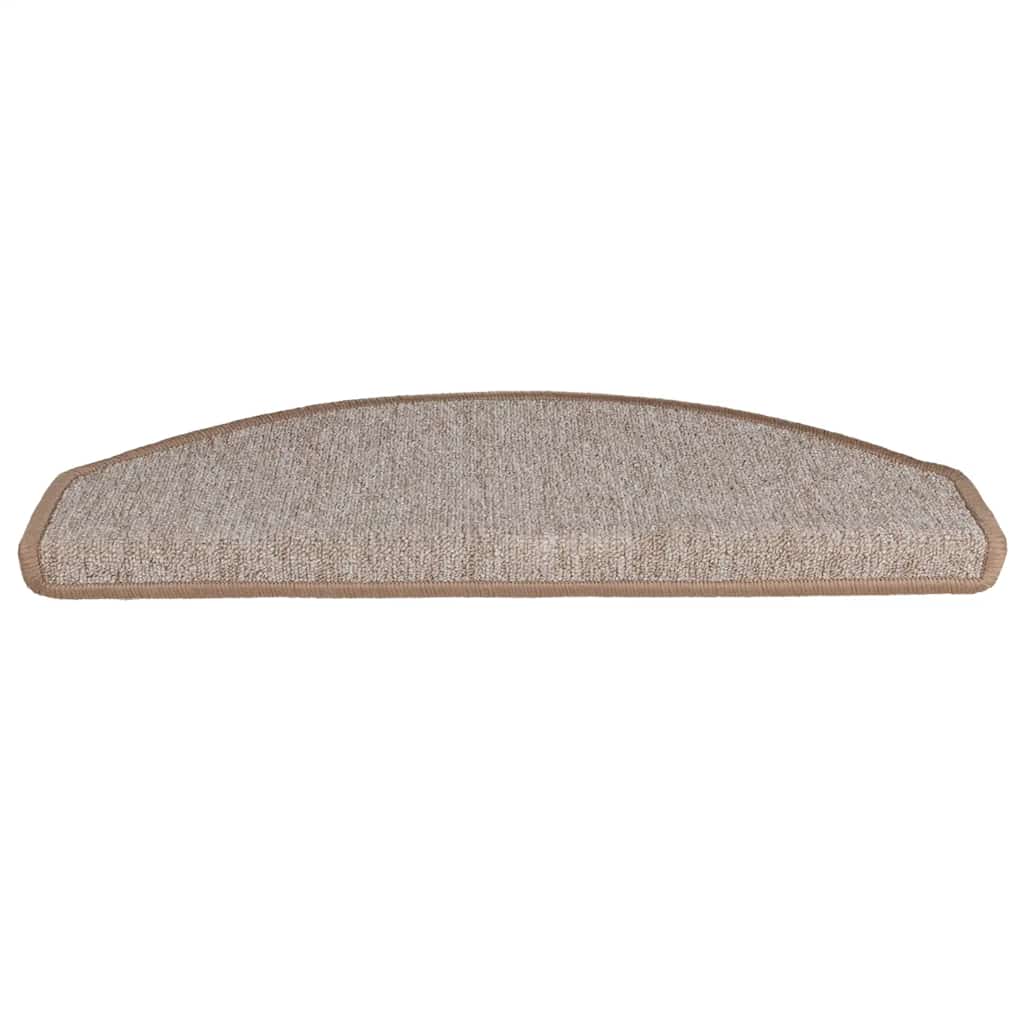 Vidaxl trapmatten 30 st 65x24x4 cm lichtbruin halfrond groot