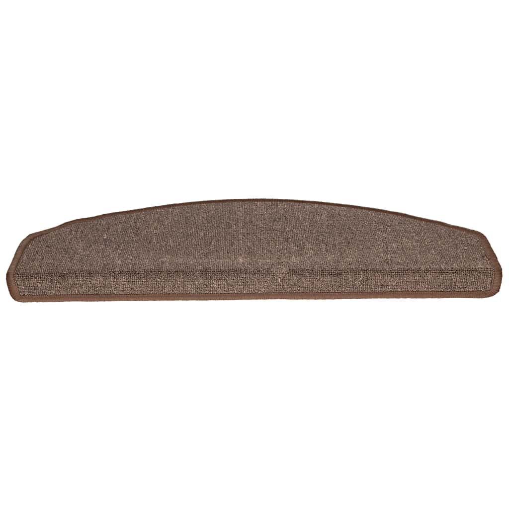 Vidaxl trapmatten 30 st 65x24x4 cm koffiebruin halfrond groot