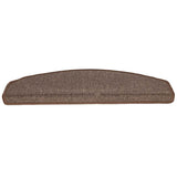 Vidaxl trapmatten 30 st 65x24x4 cm koffiebruin halfrond groot