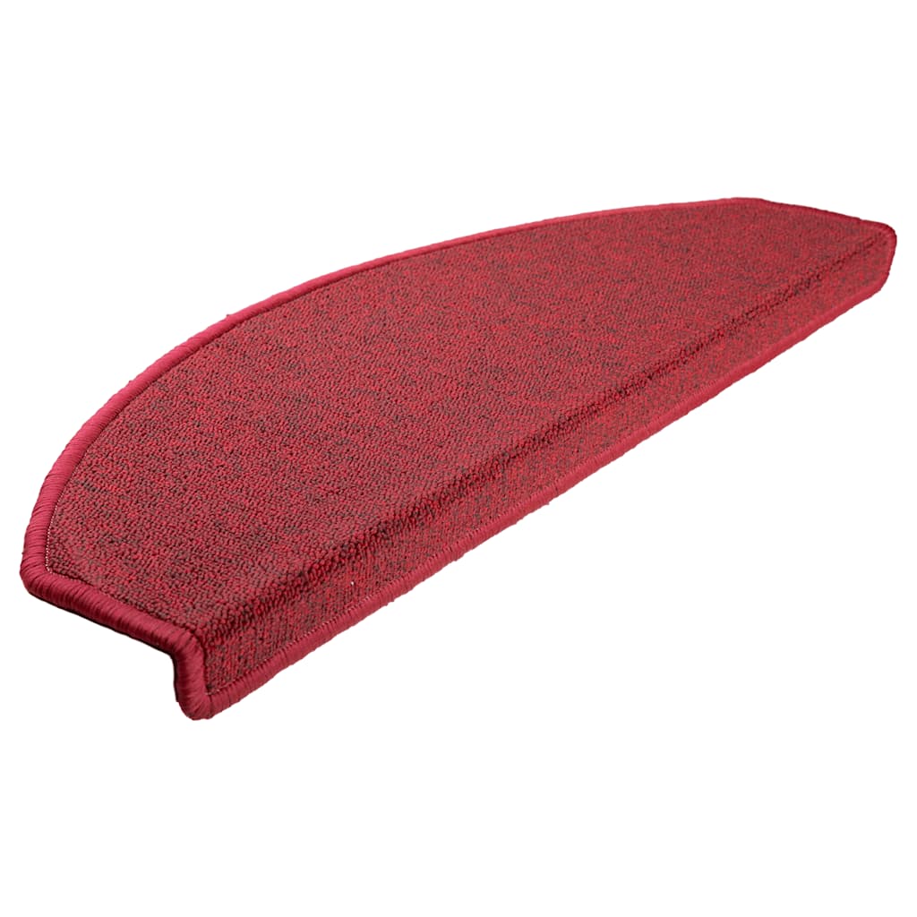 Vidaxl trapmatten 30 st 65x24x4 cm röd halfrond groot