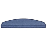Vidaxl trapmatten 30 st 65x24x4 cm blauw halfrond groot