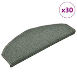 Vidaxl trapmatten 30 st 65x24x4 cm donkergroen halfrond groot