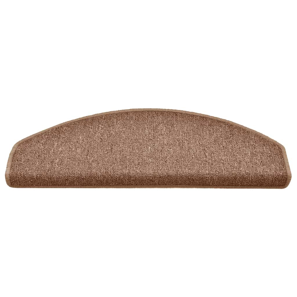 Vidaxl trapmatten 30 st 65x24x4 cm bruin halfrond groot