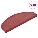 Vidaxl trapmatten 30 st 65x24x4 cm bordeaux halfrond groot
