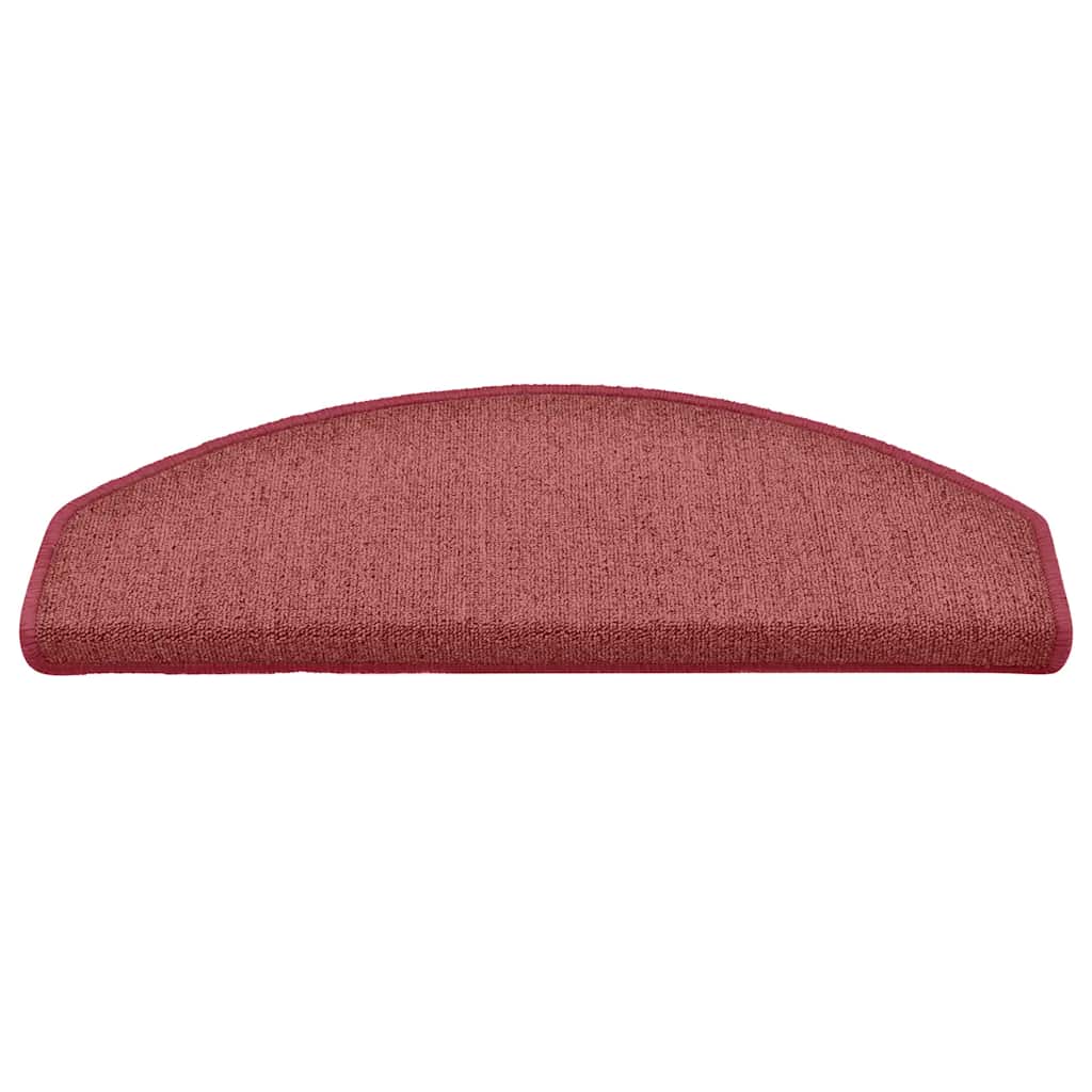 Vidaxl trapmatten 30 st 65x24x4 cm bordeaux halfrond groot