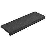Vidaxl trapmatten 30 st 65x21x4 cm antraciet rechthoekige rand