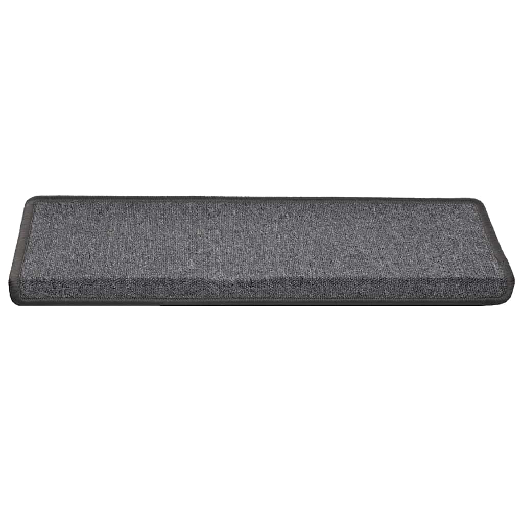 Vidaxl trapmatten 30 st 65x21x4 cm donkergrijs rechthoekige rand
