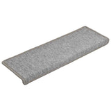Vidaxl trapmatten 30 st 65x21x4 cm lichtgrijs met rechthoekige rand
