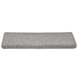 Vidaxl trapmatten 30 st 65x21x4 cm lichtgrijs met rechthoekige rand