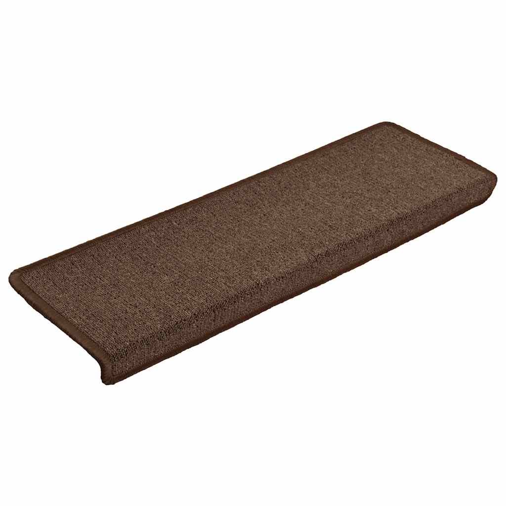 Vidaxl trapmatten 30 st 65x21x4 cm koffiebruin rechthoekige rand