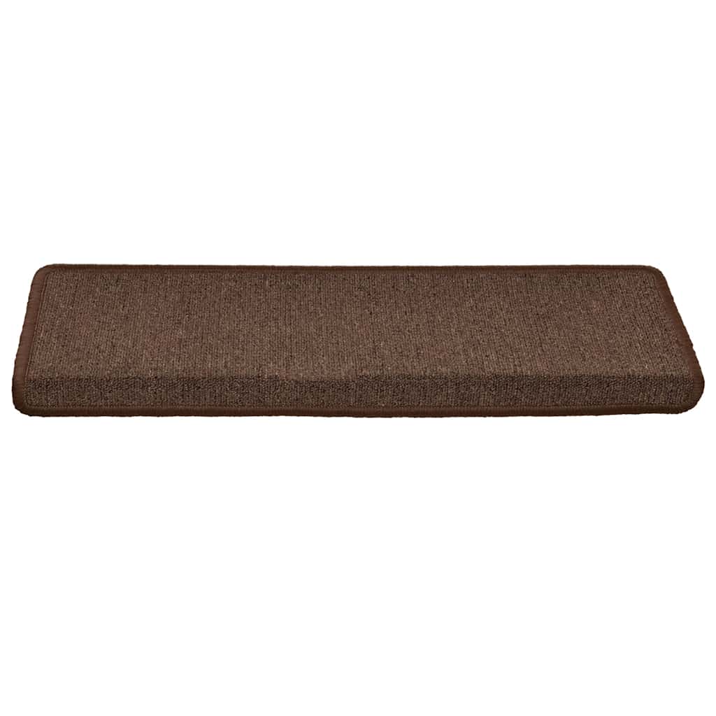 Vidaxl trapmatten 30 st 65x21x4 cm koffiebruin rechthoekige rand
