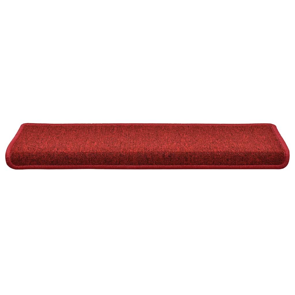 Vidaxl trapmatten 30 st 65x21x4 cm röd rechthoekige rand