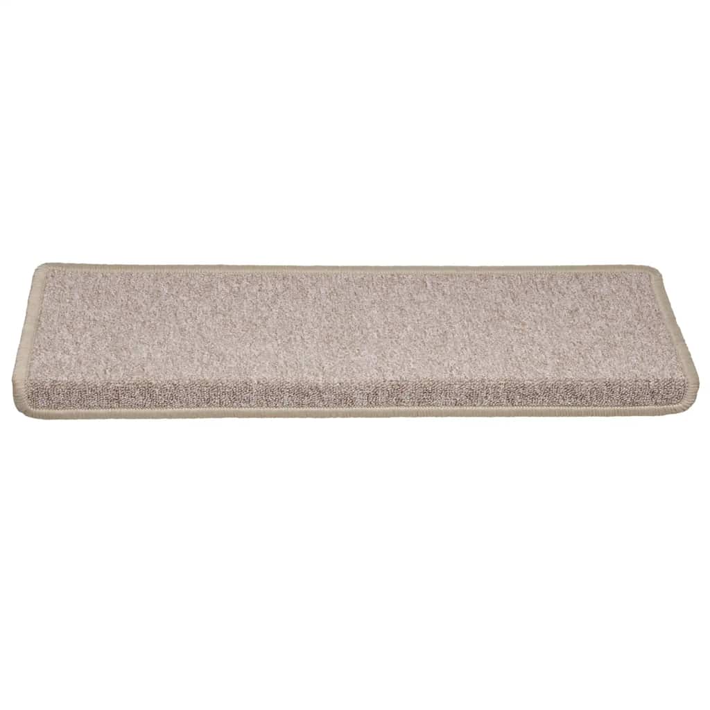 Vidaxl trapmatten 30 st 65x21x4 cm taupe rechthoekige rand