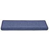 Vidaxl trapmatten 30 st 65x21x4 cm blauw rechthoekige rand