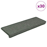 Vidaxl trapmatten 30 st 65x21x4 cm donkergroen rechthoekige rand