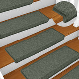 Vidaxl trapmatten 30 st 65x21x4 cm donkergroen rechthoekige rand
