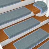 Vidaxl trapmatten 30 st 65x21x4 cm zeeblauw rechthoekige rand
