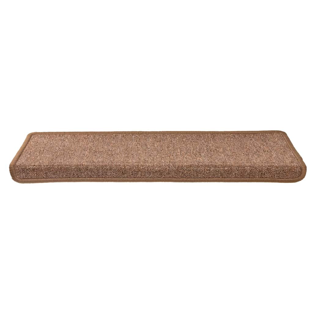 Vidaxl trapmatten 30 st 65x21x4 cm bruin rechthoekige rand