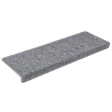 Vidaxl trapmatten 30 st 65x21x4 cm lichtgrijs met rechthoekige rand
