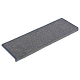 Vidaxl trapmatten 30 st 65x21x4 cm lichtgrijs en blauw met rechthoekige rand