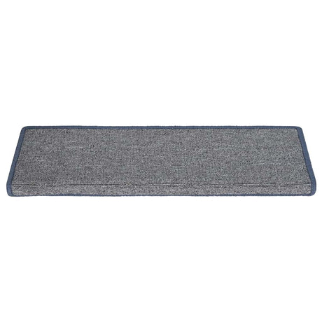 Vidaxl trapmatten 30 st 65x21x4 cm lichtgrijs en blauw met rechthoekige rand