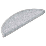 Vidaxl trapmatten 20 st 56x17x3 cm lichtgrijs halfrond