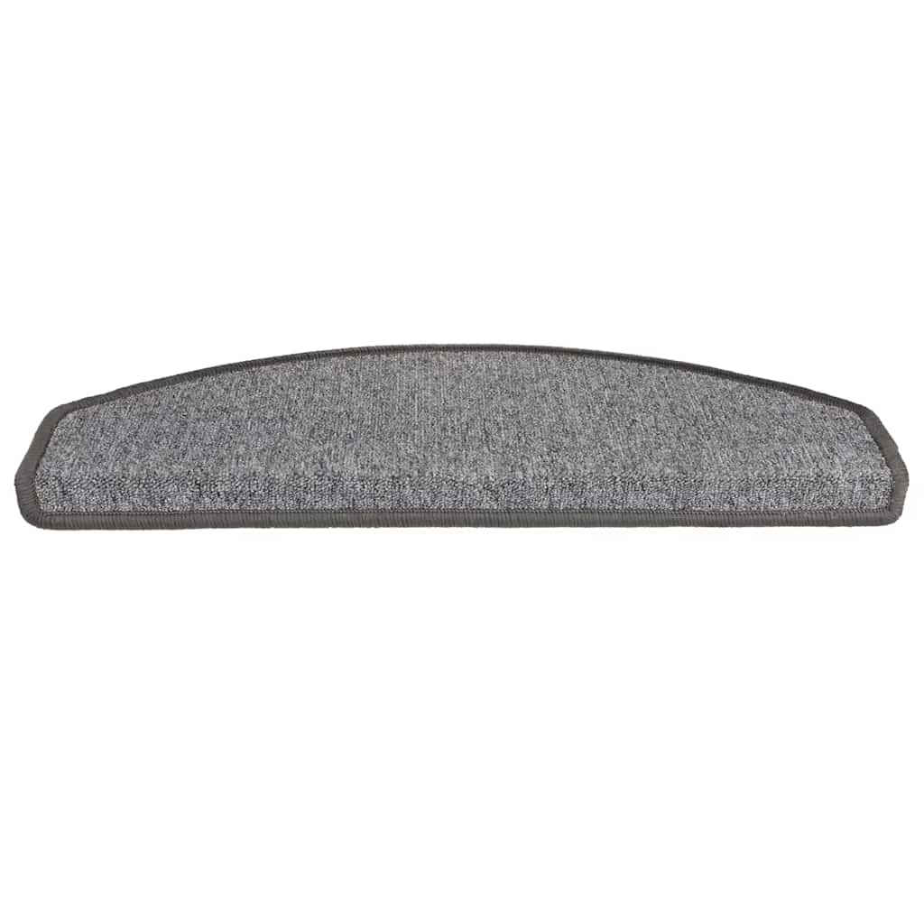 Vidaxl trapmatten 20 st 65x24x4 cm donkergrijs halfrond groot